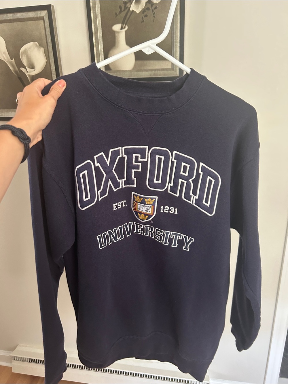 Oxford University Navy Crewneck Sweatshirt
